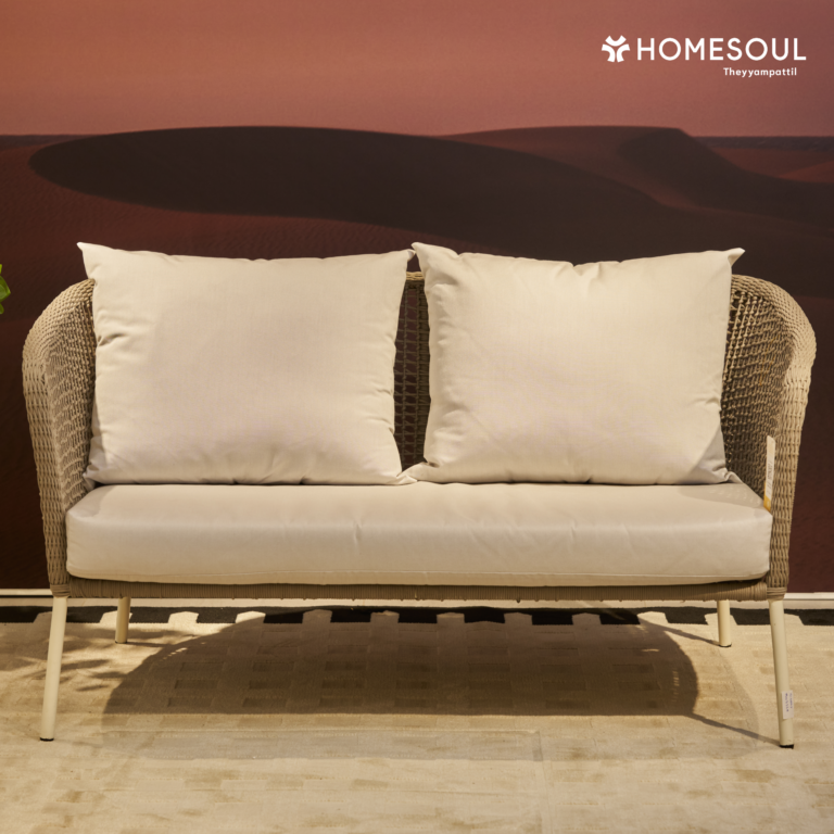 Loom Crafts Premium Outdoor Double Seater Sofa with Rope Weaving and Cushions – HomeSoul Theyyampattil