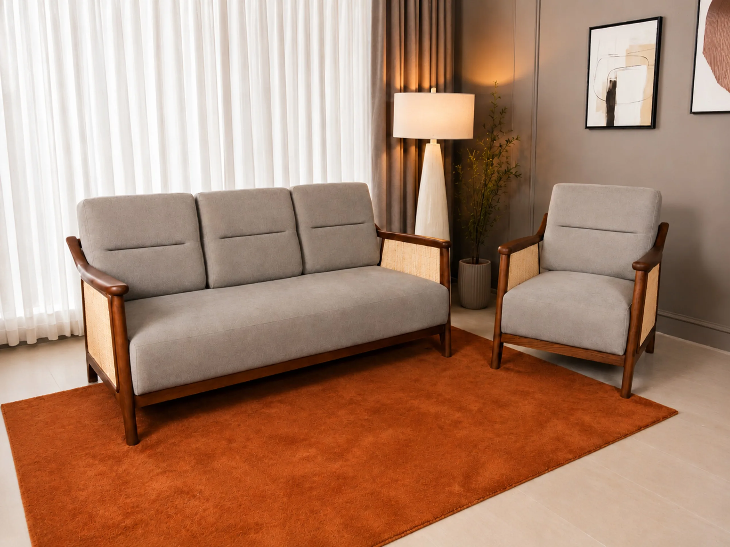 GBL NM Sofa 3+1+1 Premium Fabric Sofa - Image 3