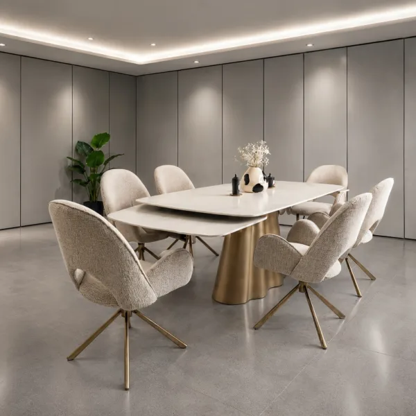 KUKA HOME DSQ DF0034-6DT dining table with DF2511C chairs | HomeSoul Theyyampattil