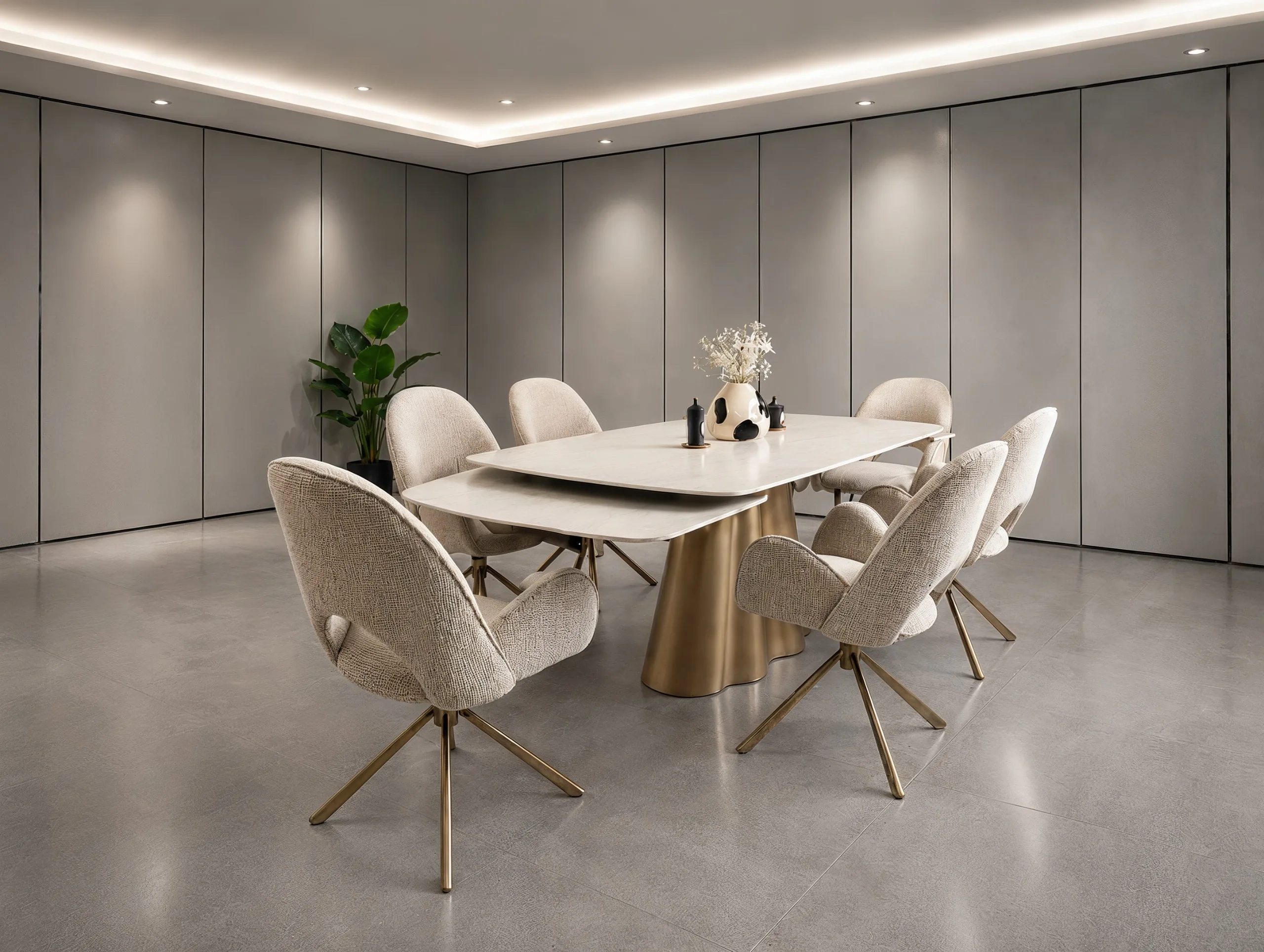 KUKA HOME DSQ DF0034-6DT dining table with DF2511C chairs | HomeSoul Theyyampattil