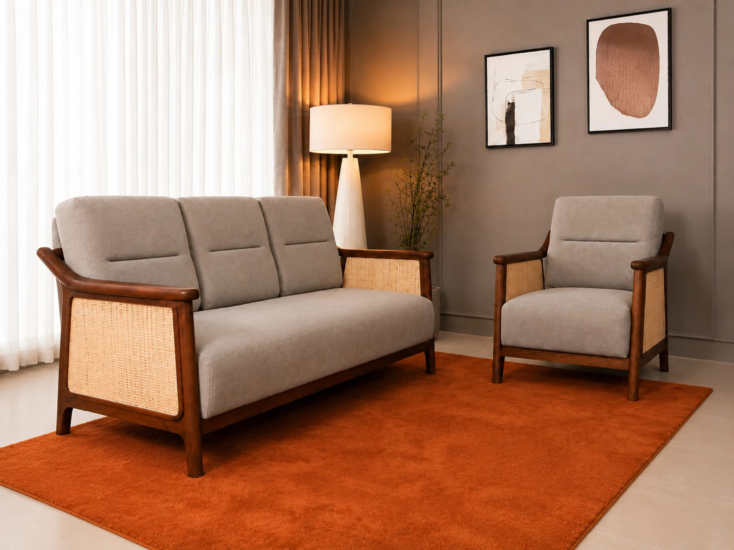 GBL NM Sofa 3+1+1 Premium Fabric Sofa - Image 2