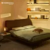 KUKA premium leather bed with upholstered headboard | HomeSoul Theyyampattil