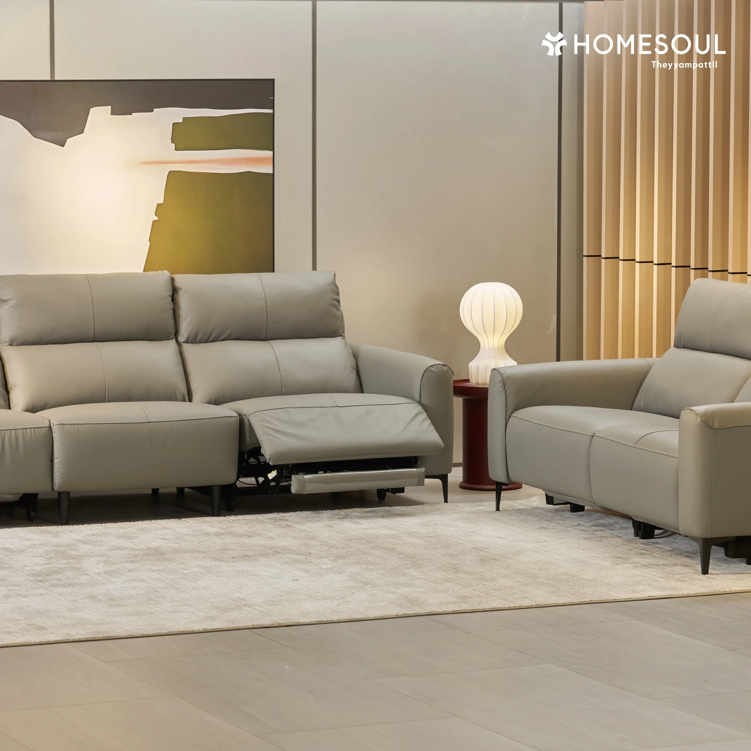 KUKA Premium Leather Motorized Recliner Sofa - Image 6