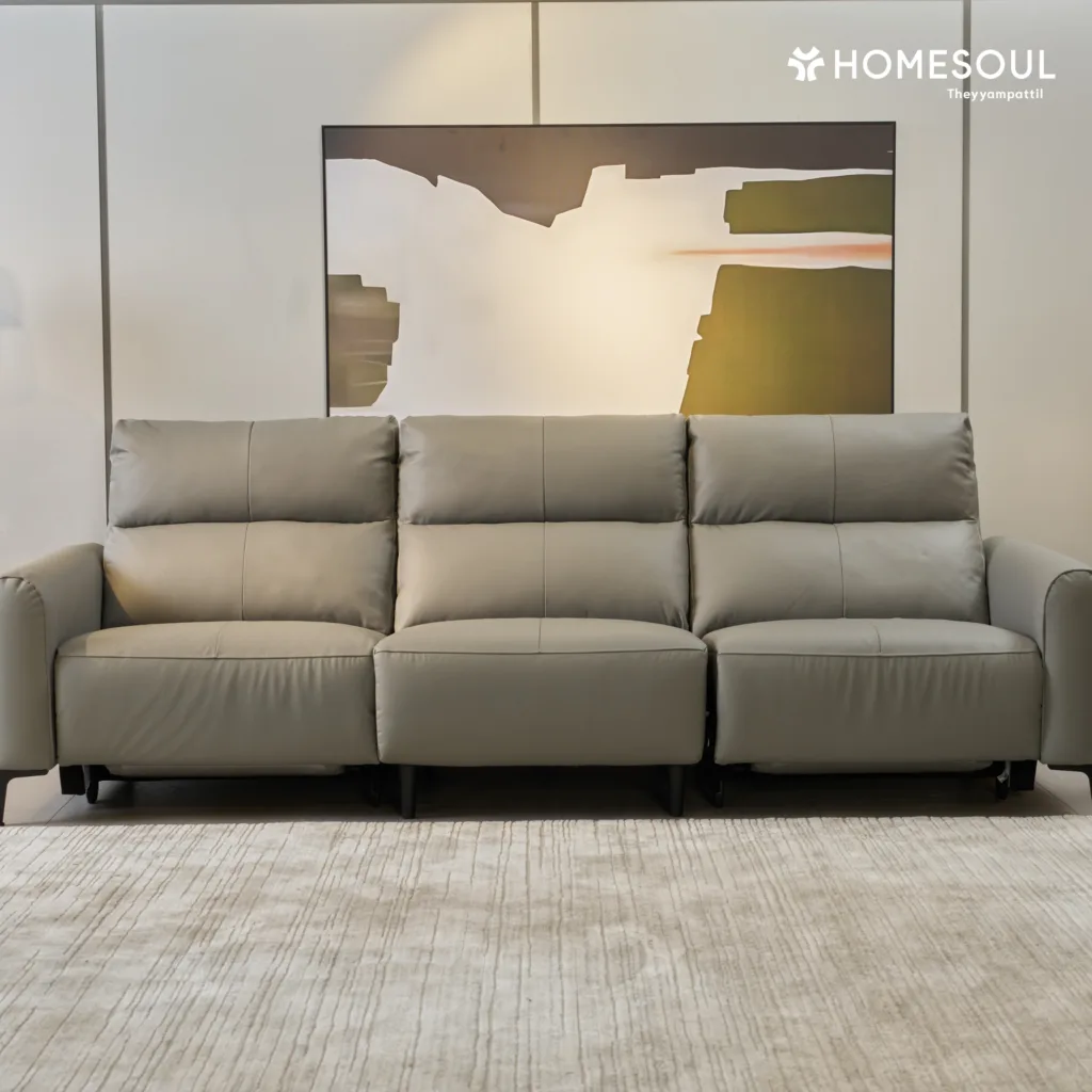 KUKA premium leather motorized recliner sofa set | HomeSoul Theyyampattil