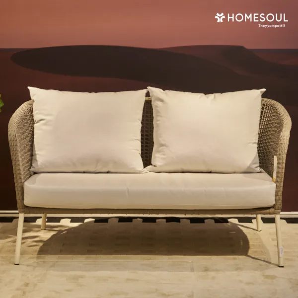 LOOM CRAFT premium outdoor sofa with aluminium frame and rope weave | HomeSoul Theyyampattil