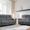 Recliner Sofa 3 with 1.5 mm half leather upholstery