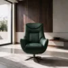 Premium relaxing chair with 1.5 mm half-leather upholstery